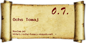Ochs Tomaj névjegykártya
